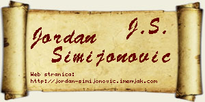 Jordan Simijonović vizit kartica
